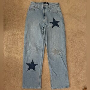 Hollister Denim Jeans with Star Embroidered